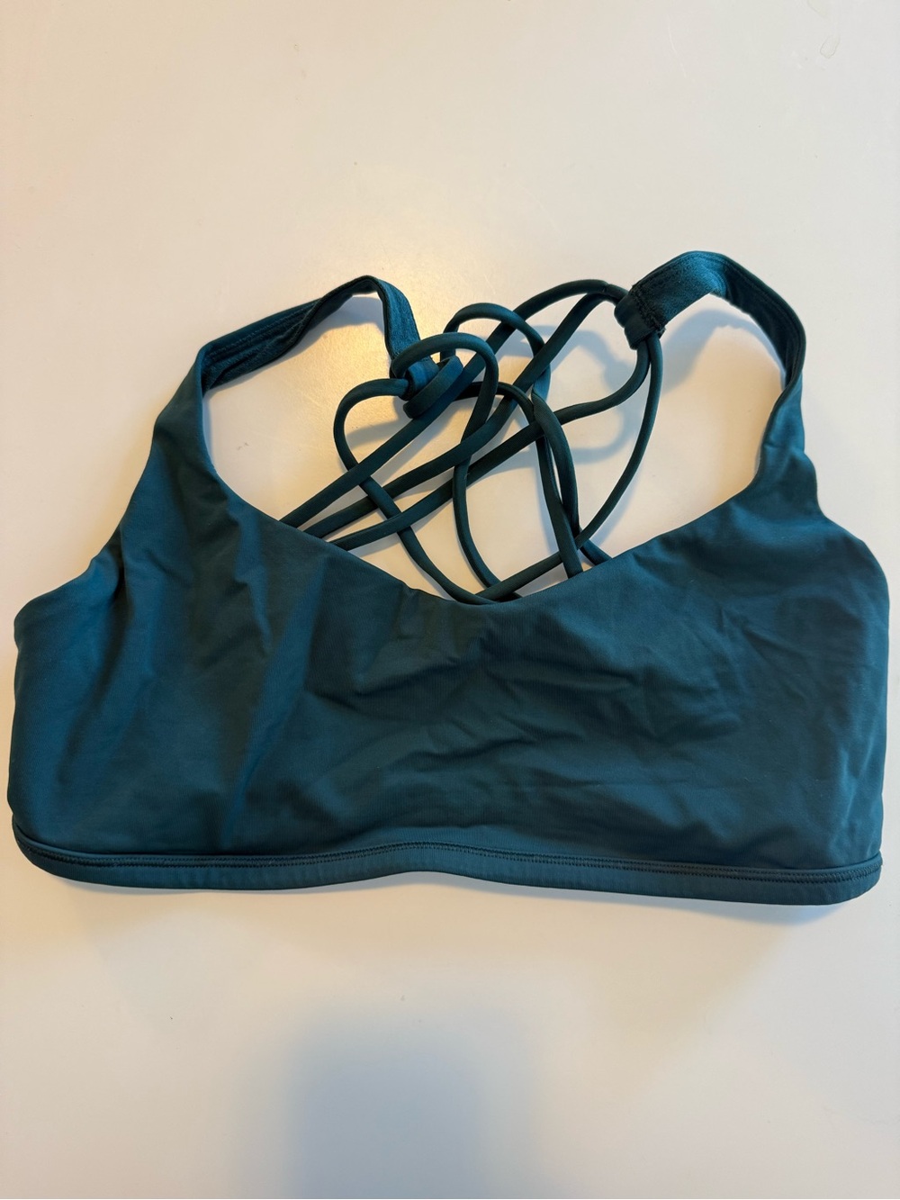 lululemon athletica Teal Strappy Back Sports Bra